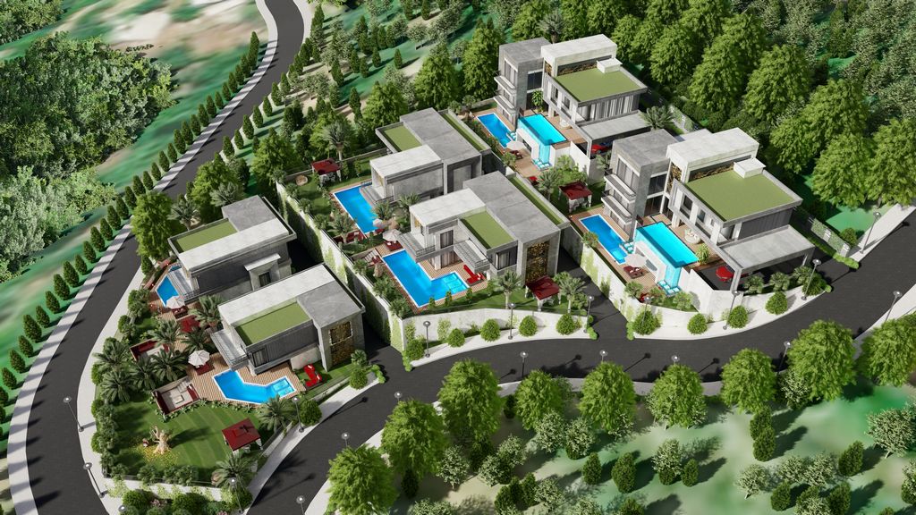 Modern villas with panoramic views in Alanya - Kargicak image