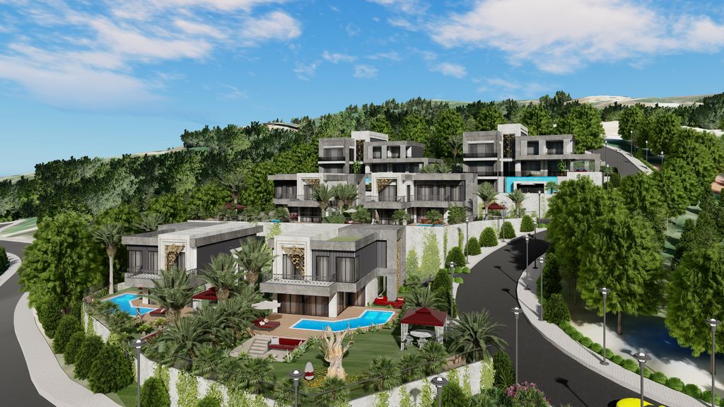 Modern villas with panoramic views in Alanya - Kargicak image
