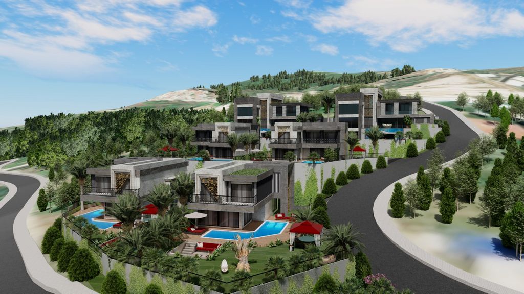 Modern villas with panoramic views in Alanya - Kargicak image