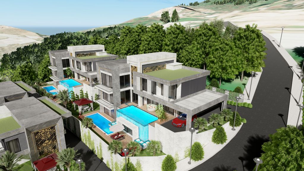 Modern villas with panoramic views in Alanya - Kargicak image