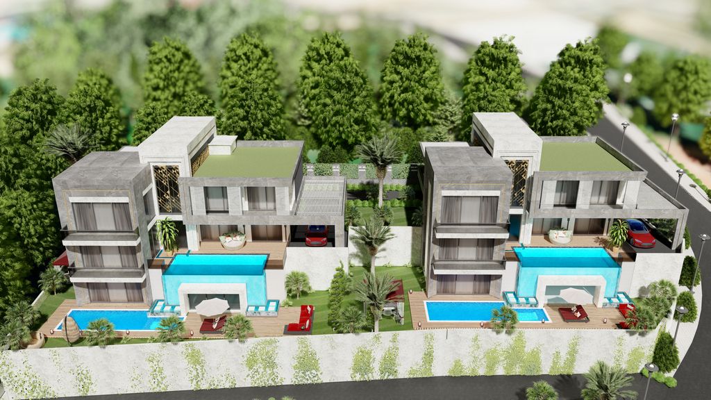 Modern villas with panoramic views in Alanya - Kargicak image