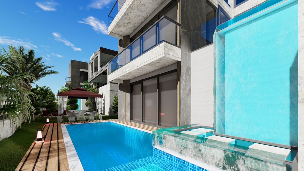 Modern villas with panoramic views in Alanya - Kargicak image