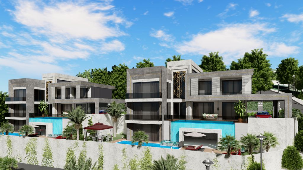 Modern villas with panoramic views in Alanya - Kargicak image