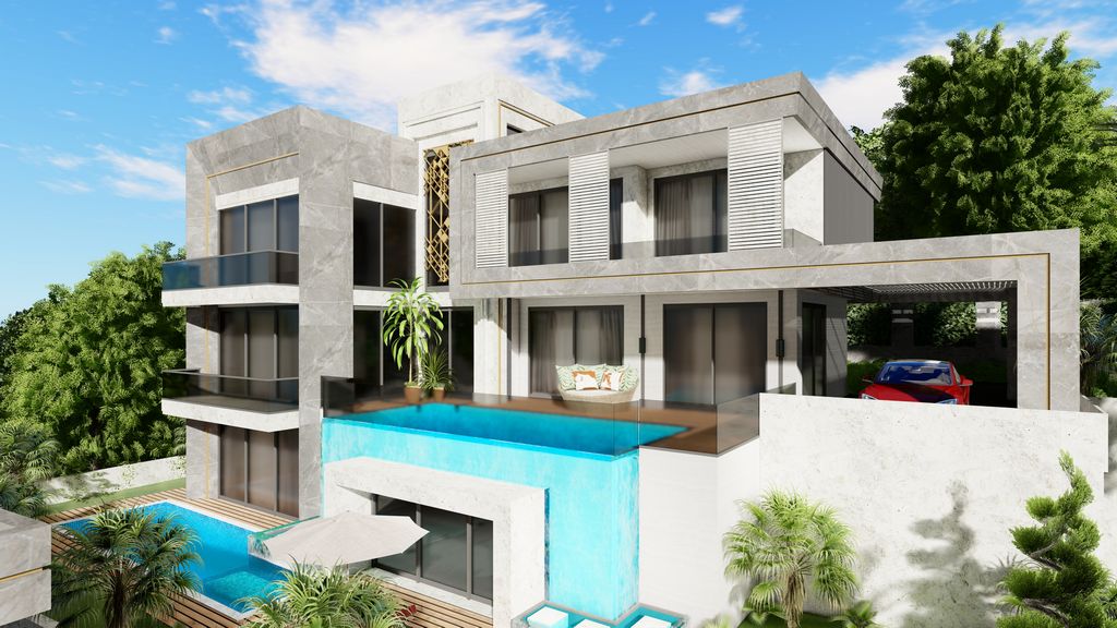 Modern villas with panoramic views in Alanya - Kargicak image